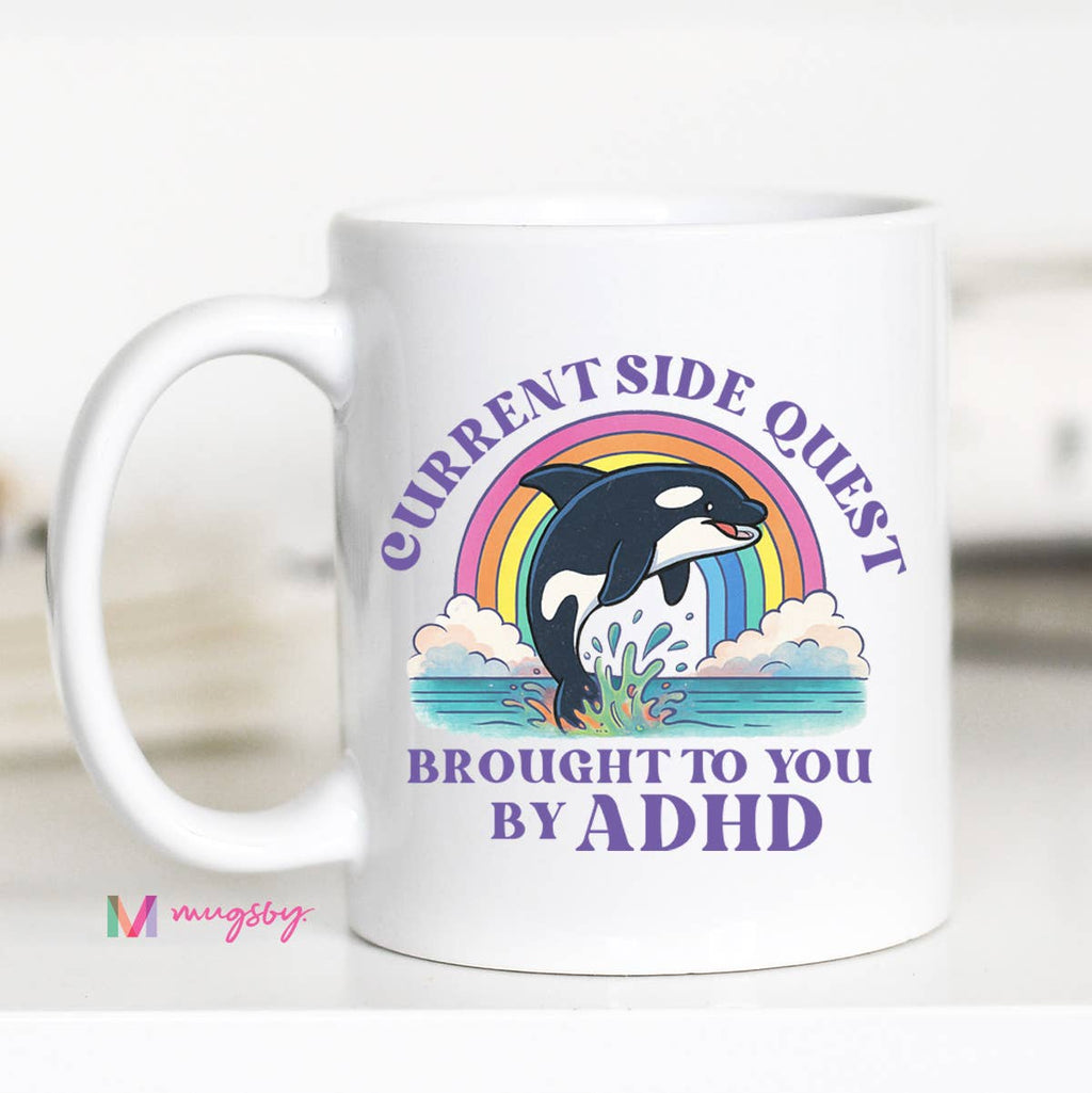 Funny ADHD Humor Mug Side Quest Coffee Mug Gift