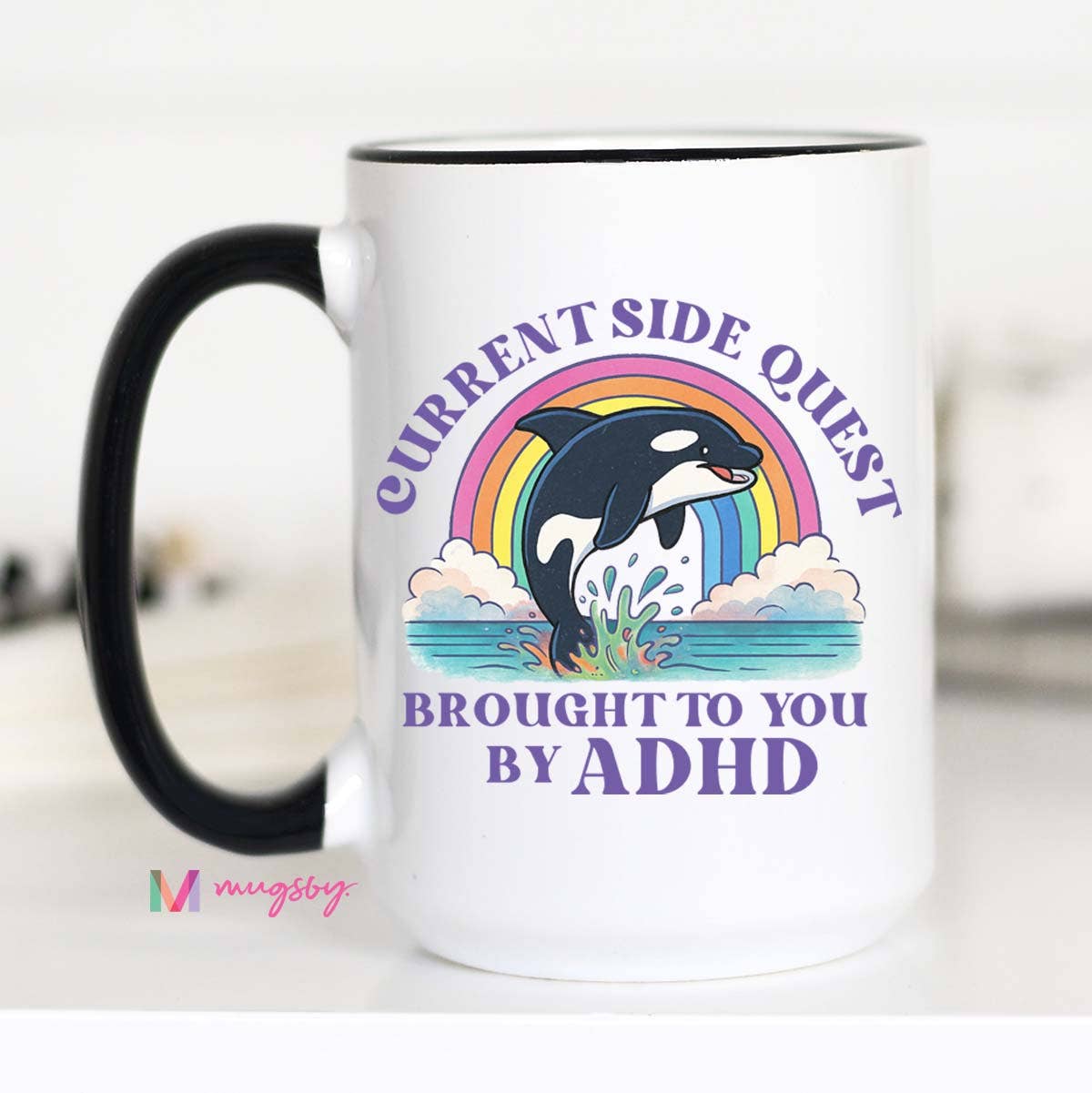 Funny ADHD Humor Mug Side Quest Coffee Mug Gift