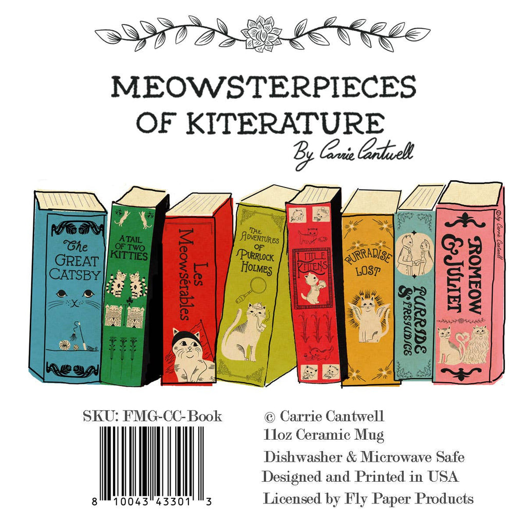 Ceramic Mug - MEOWsterpieces of KITerature Book Spine Mug