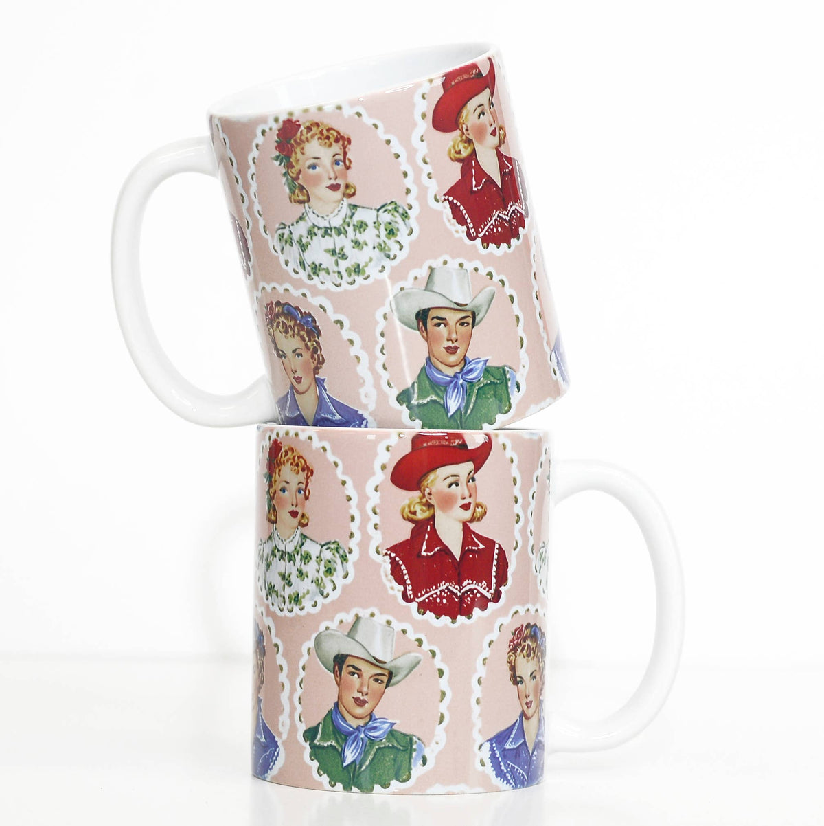 Retro Cowgirl Western Coffee Mug