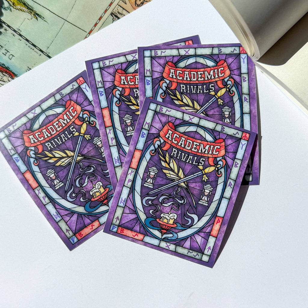 Book Tropes Romance Kindle Sticker Stained Glass Book Gift