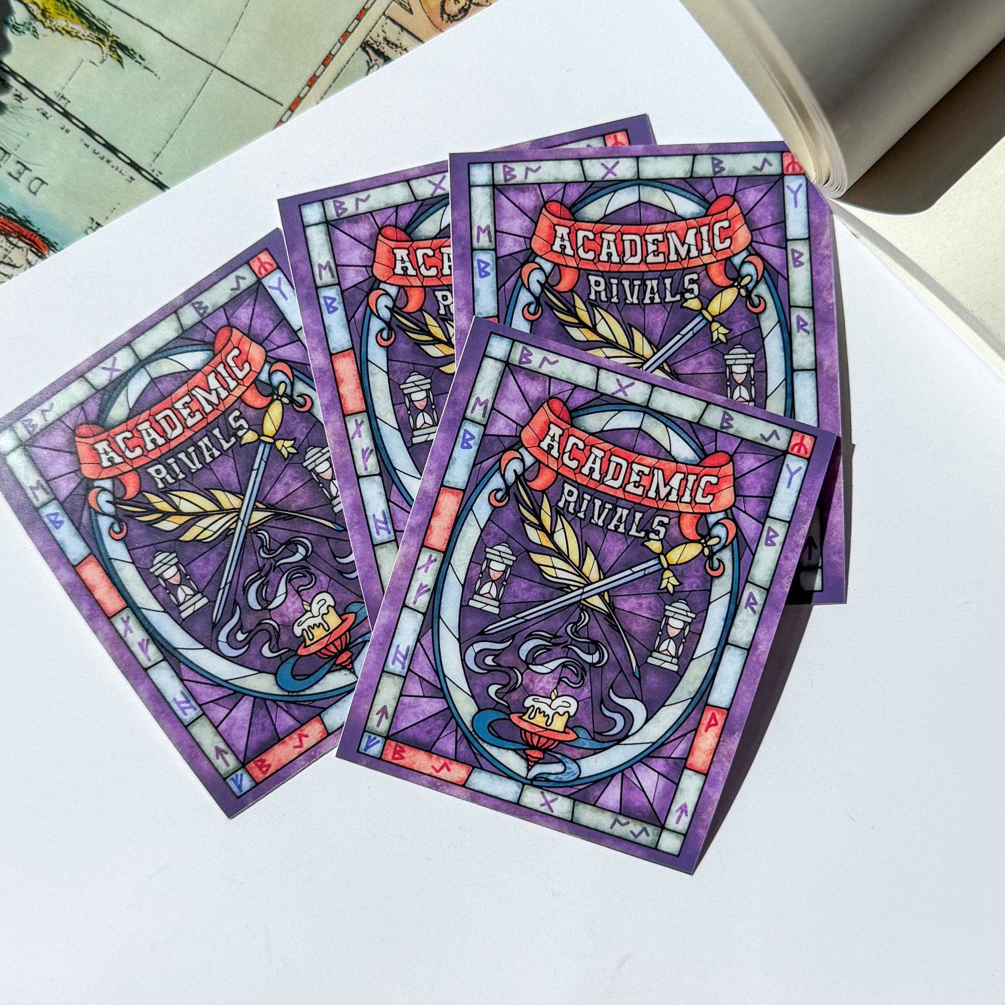 Book Tropes Romance Kindle Sticker Stained Glass Book Gift