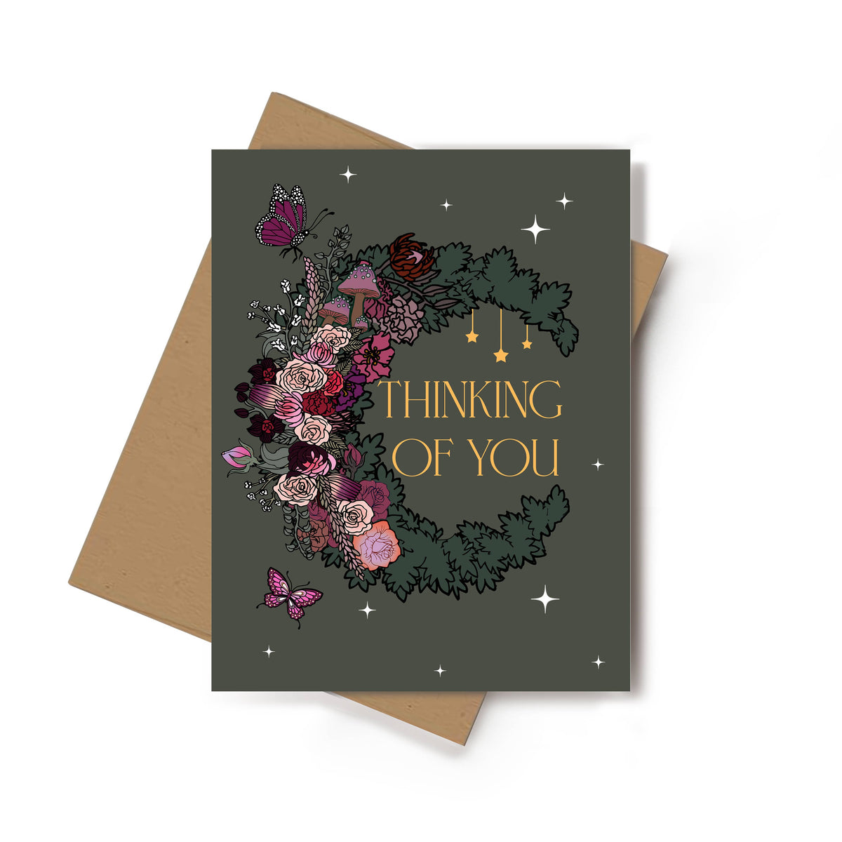 Thinking Of You Crescent Moon Card