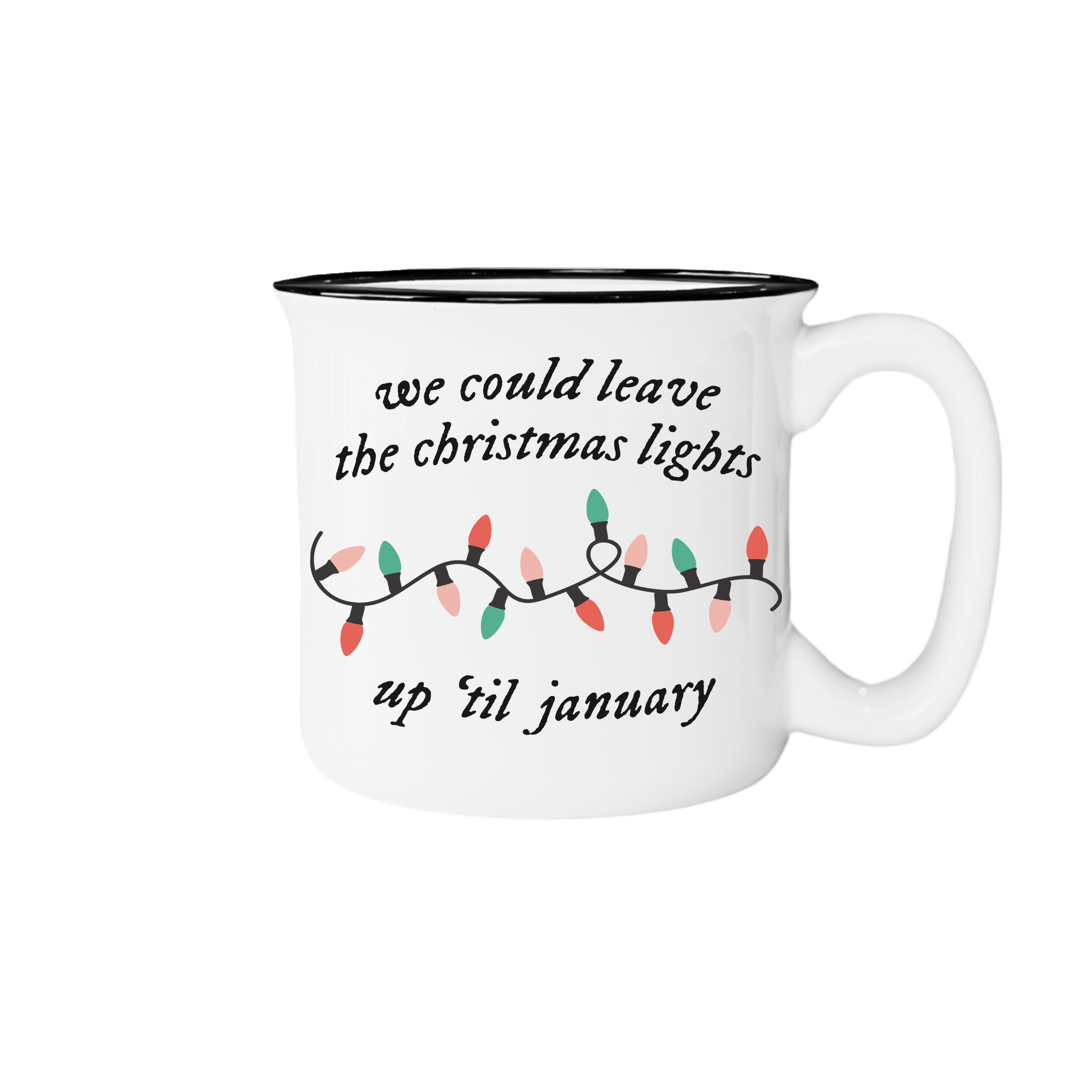 Christmas Lights Campfire Mug