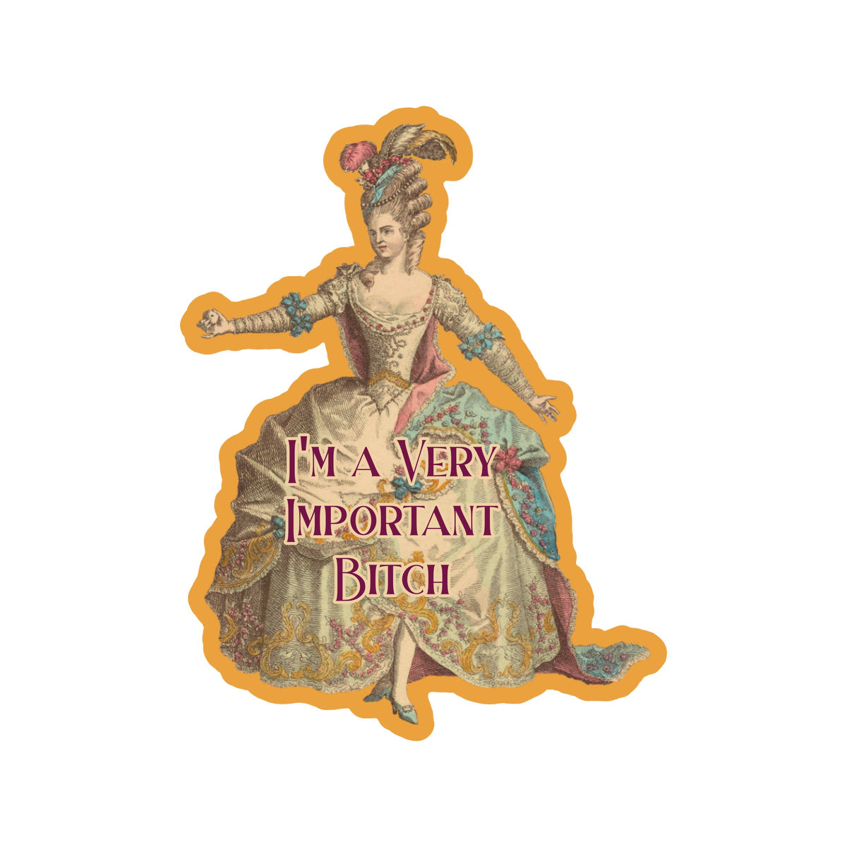 Victorian Woman Funny Swear High Quality Vinyl Sticker