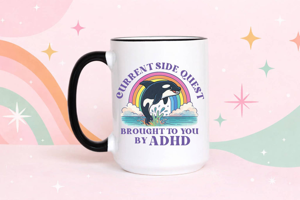 Funny ADHD Humor Mug Side Quest Coffee Mug Gift
