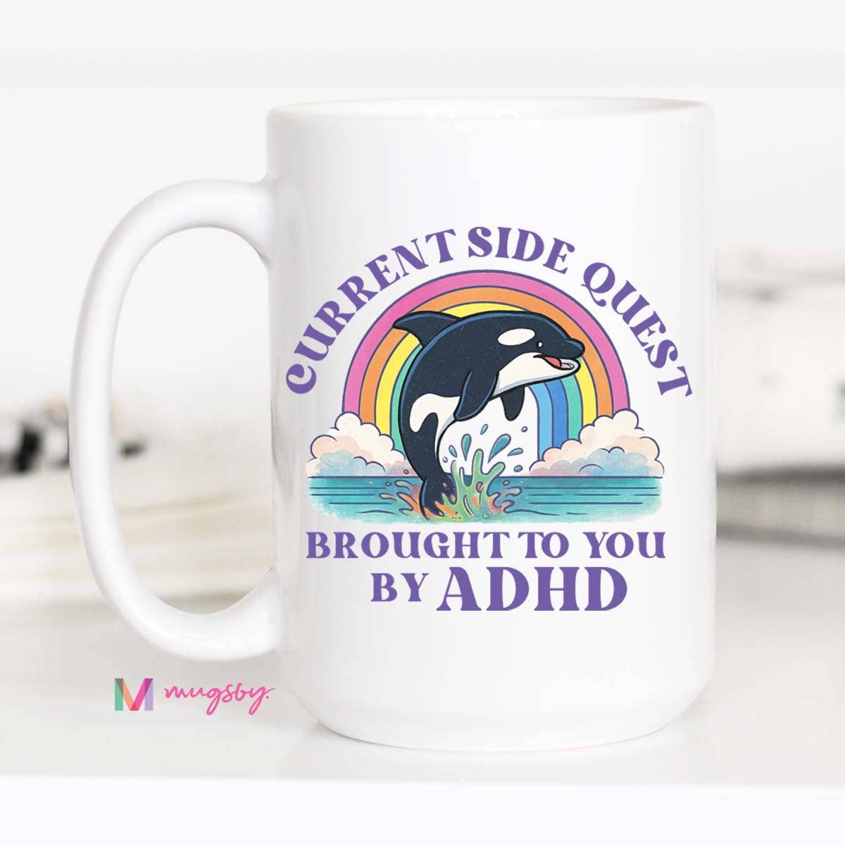 Funny ADHD Humor Mug Side Quest Coffee Mug Gift