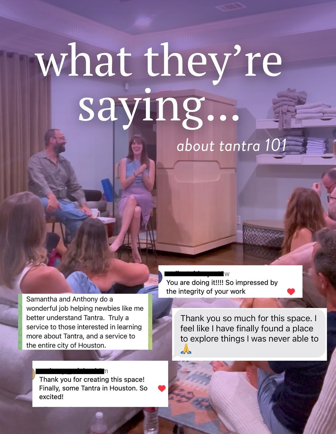 Tantra 101 workshop attendee testimonials