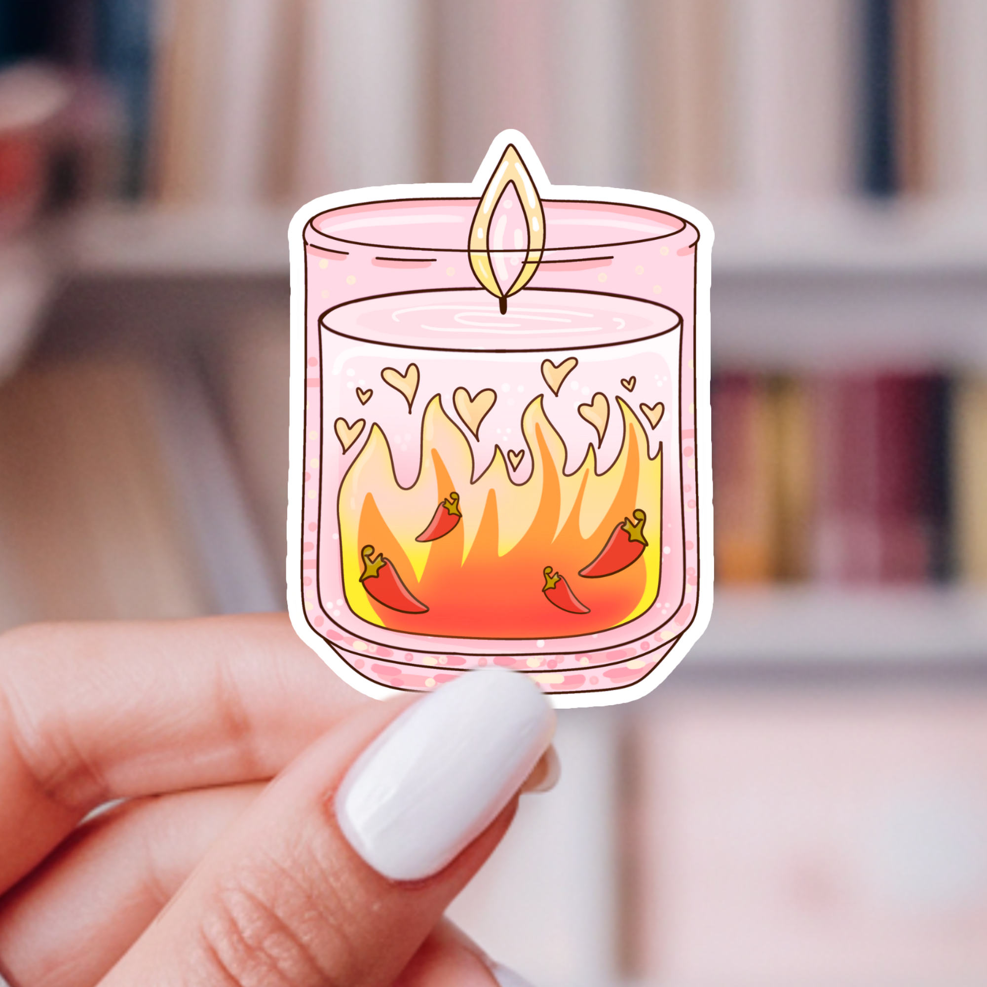 Spicy Reader Candle Sticker | Bookish Romance