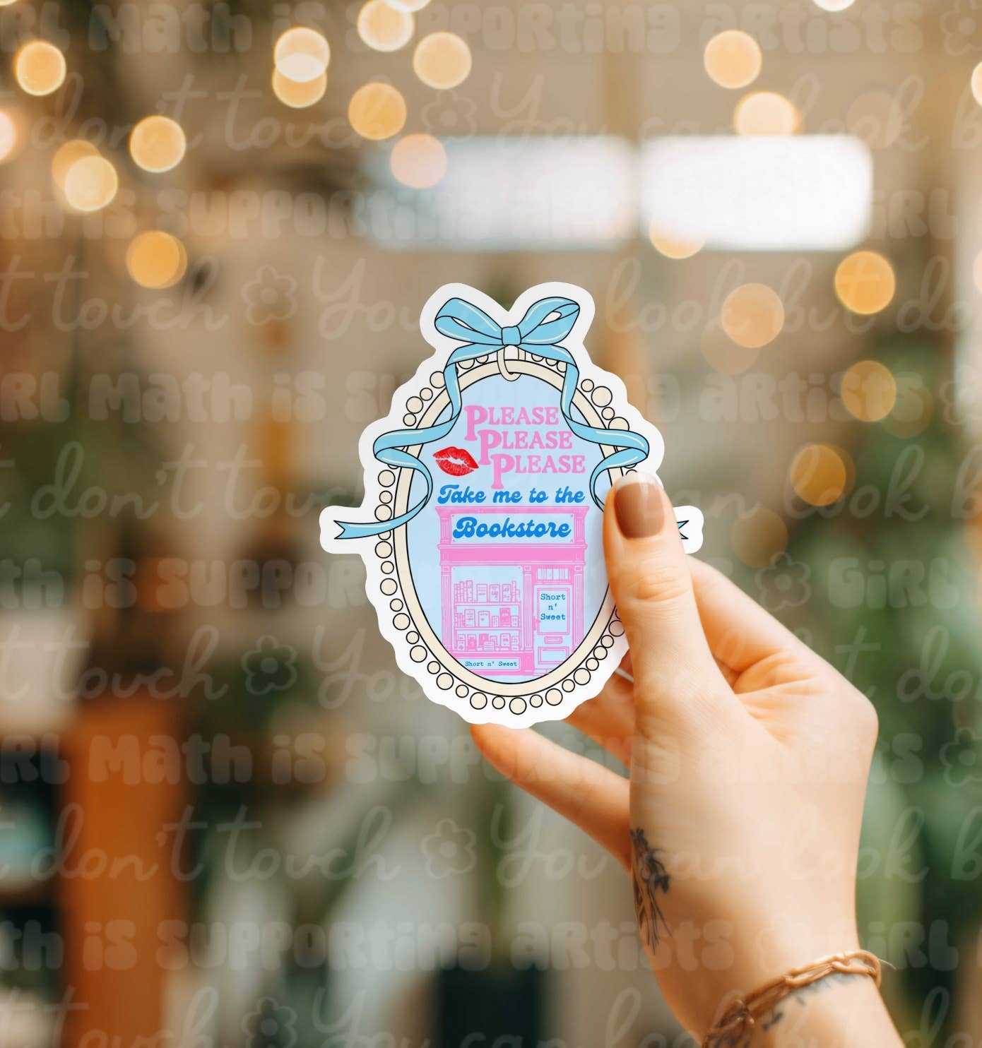 Please Take me to the Bookstore Sticker