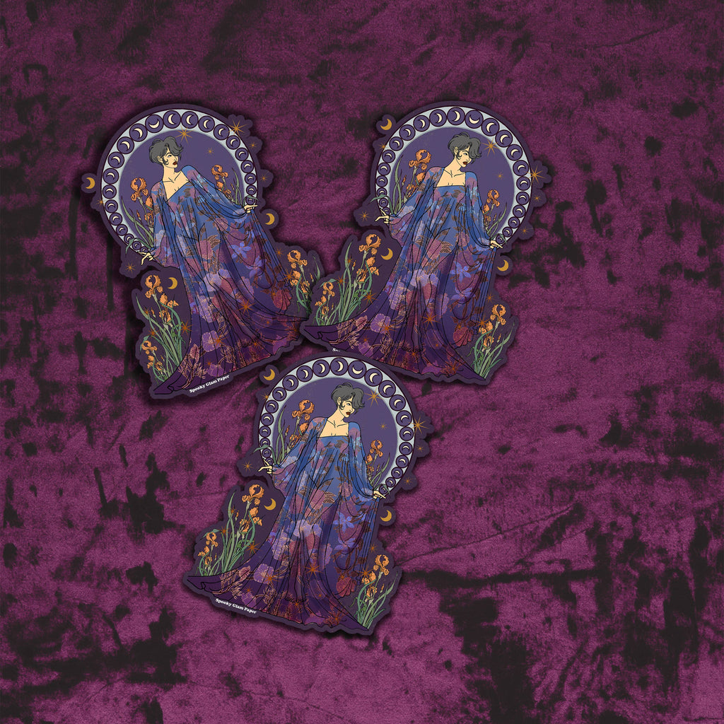Mystical Maiden Witch Vinyl Sticker Pack, Set of 6