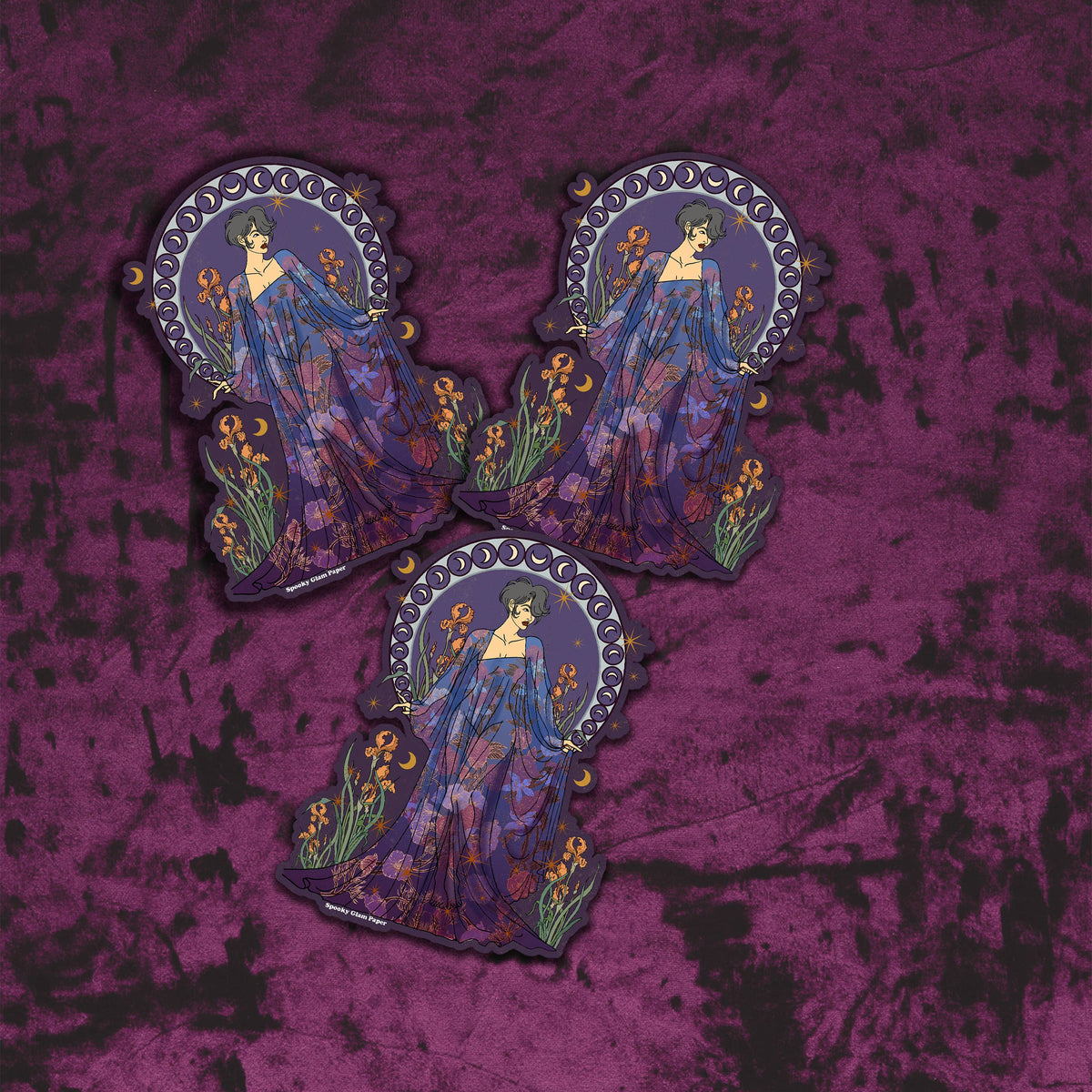 Mystical Maiden Witch Vinyl Sticker Pack, Set of 6