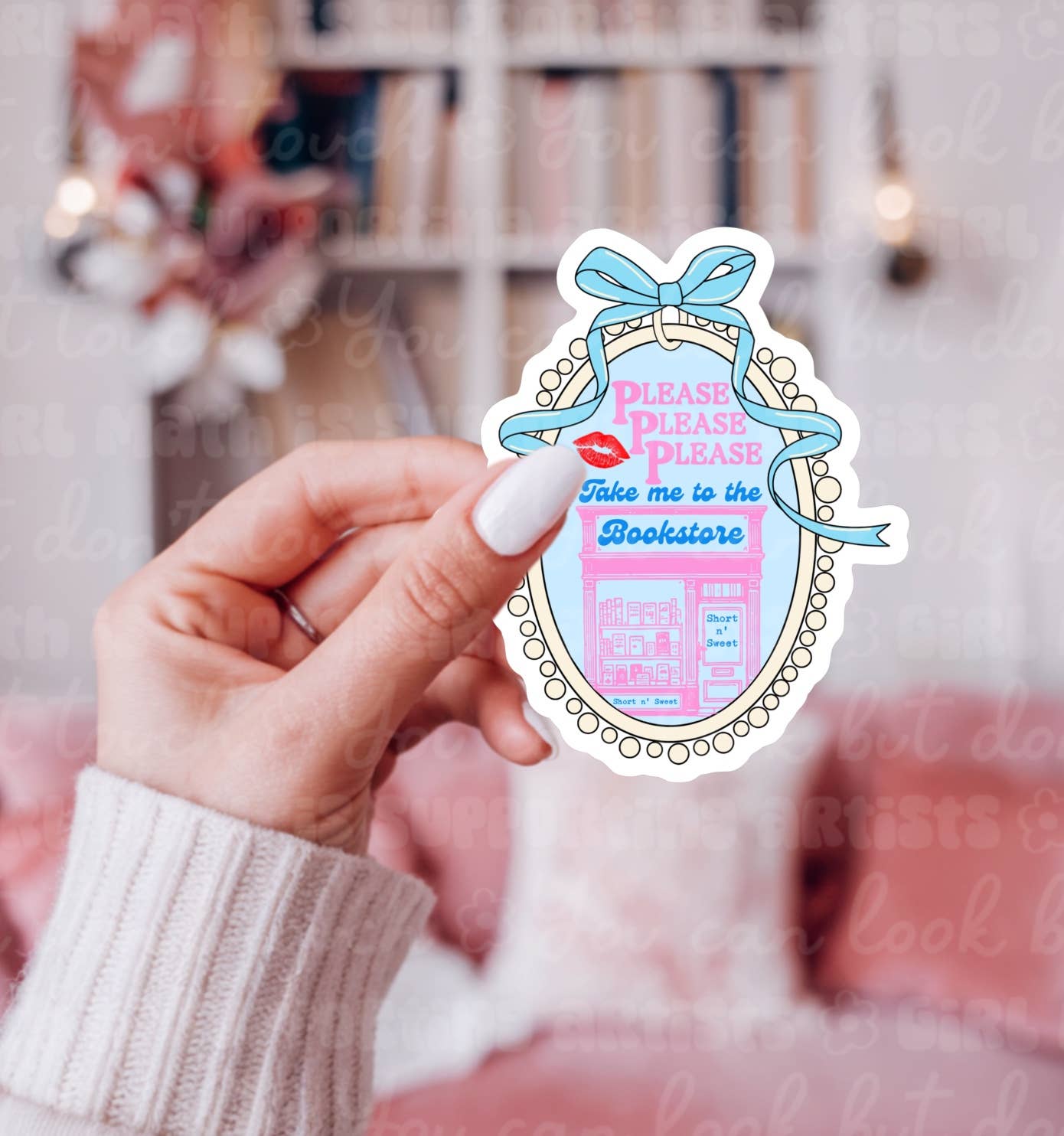 Please Take me to the Bookstore Sticker