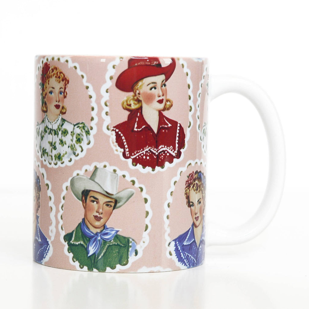 Retro Cowgirl Western Coffee Mug
