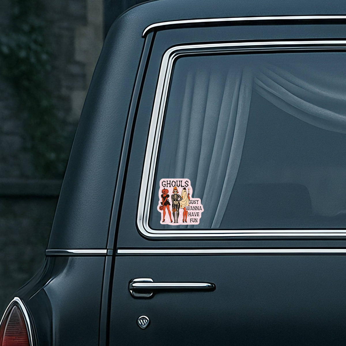 Halloween Ghouls Have Fun High Quality Vinyl Sticker