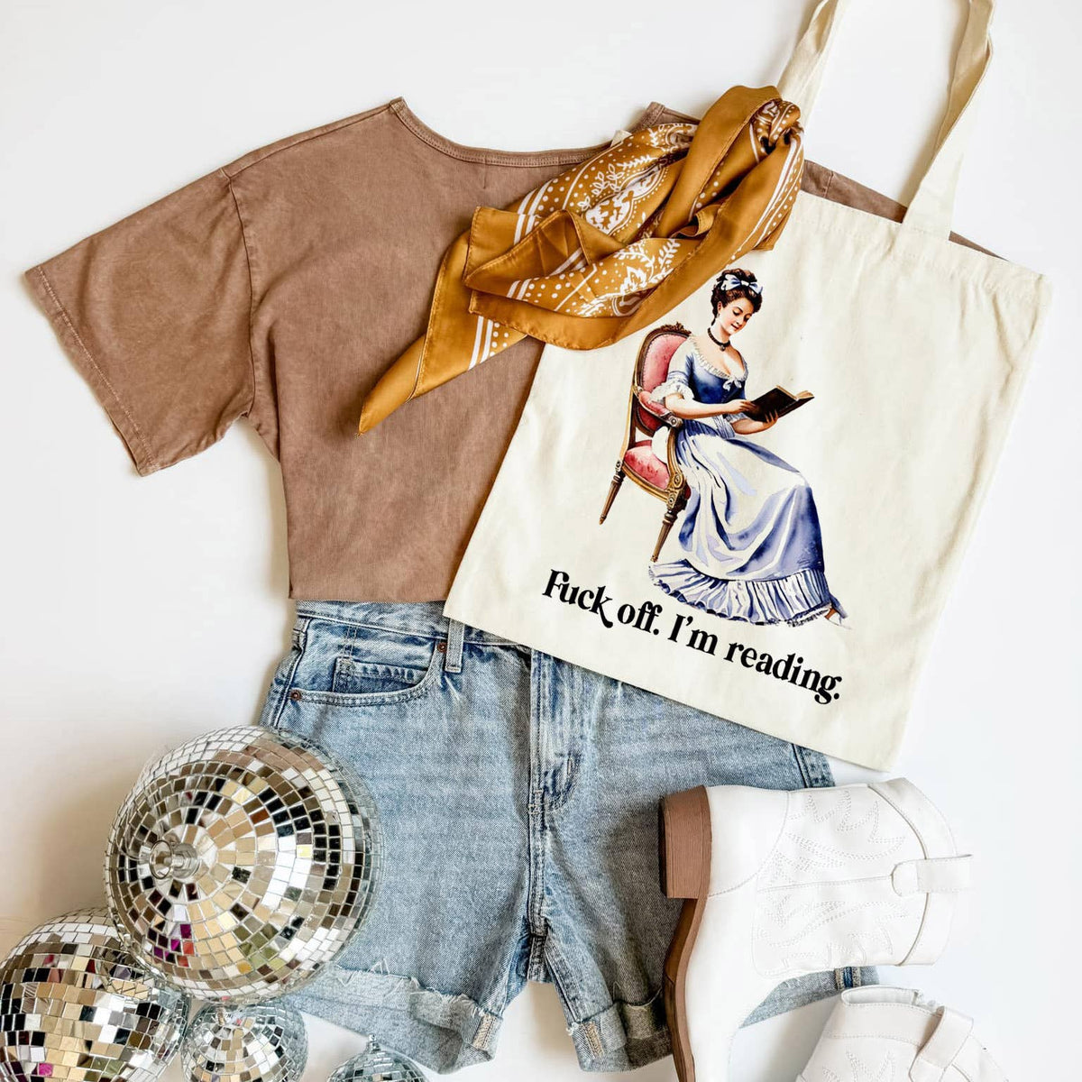 Funny Book Lover Canvas Tote Bag Adult Reader Gift