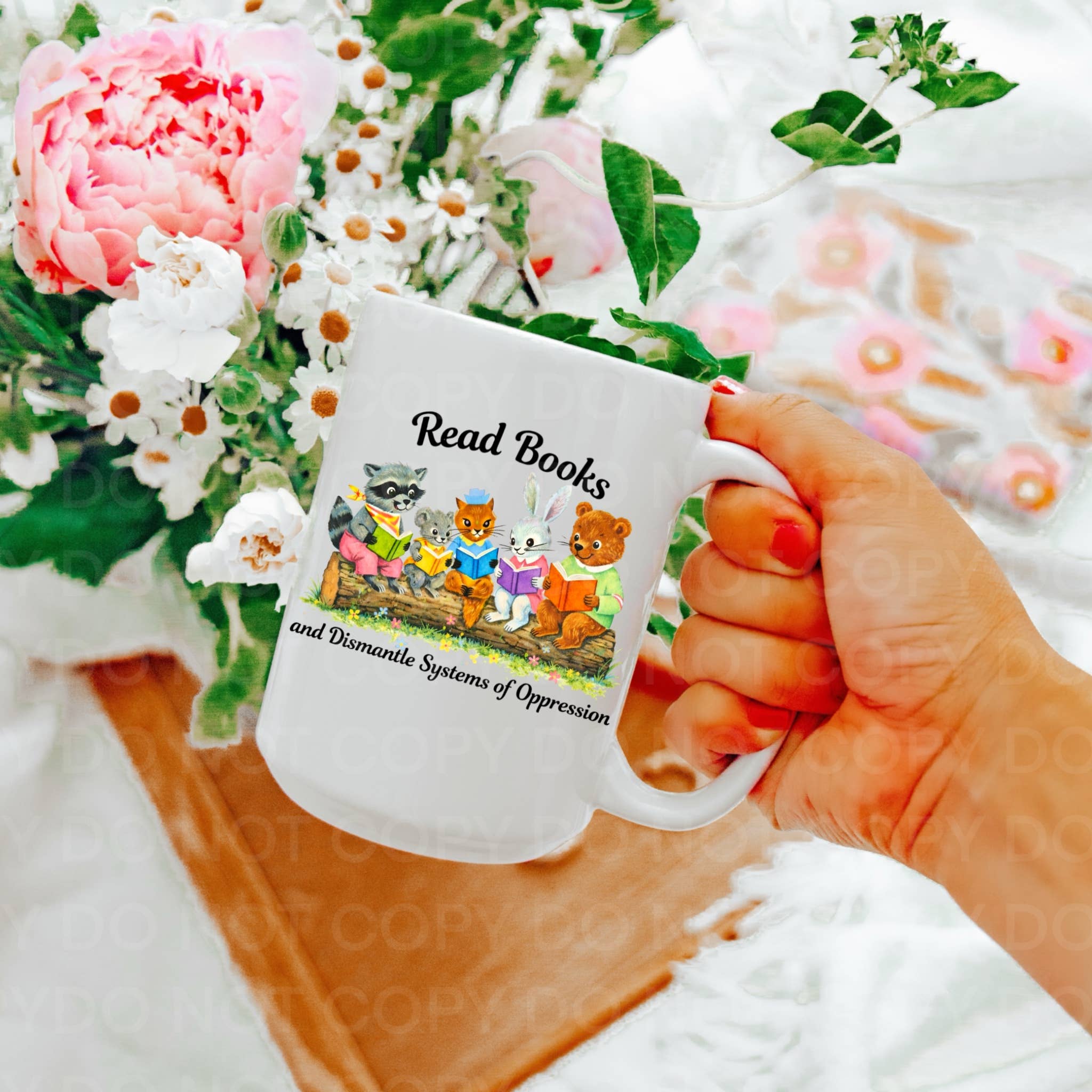 Read Books & Dismantle Systems of Oppression, Bookish Mug