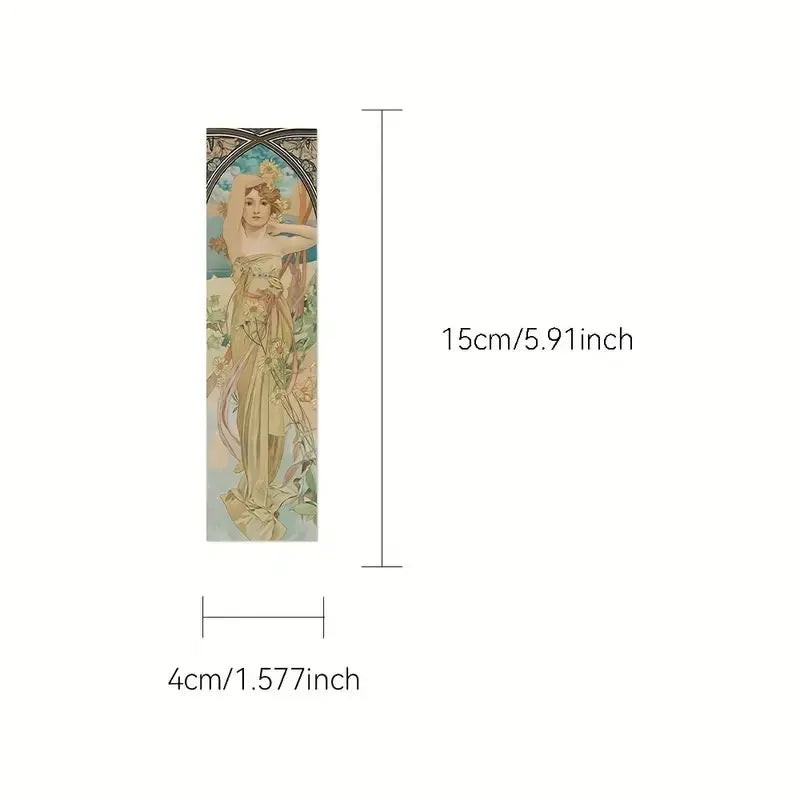 Vintage Nouveau Style Paper Bookmarks - Alphonse Mucha