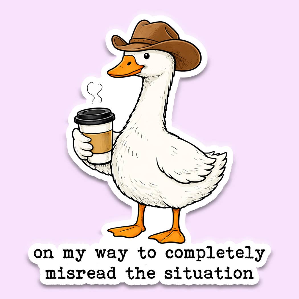 Funny Goose Sticker Cute Animal Sarcastic Vinyl Sticker