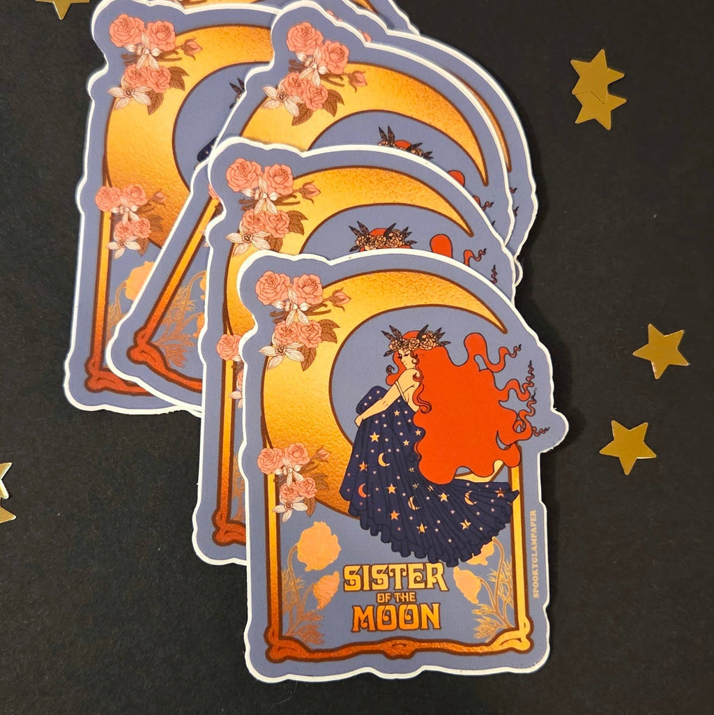 Sister Of The Moon Witchy Sticker( 6 Pack)
