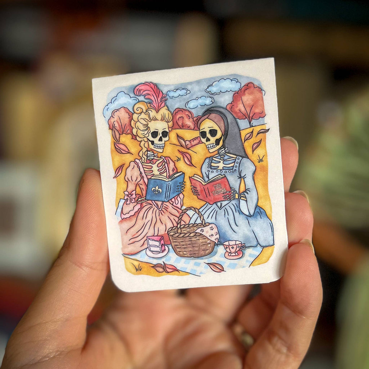Halloween magnetic bookmark - Anne Boleyn & Marie Antoinette