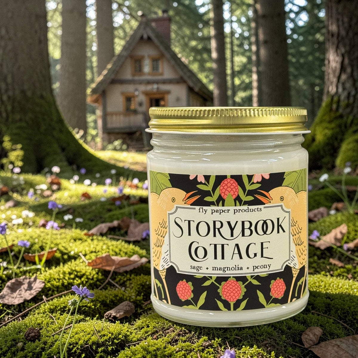 Storybook Cottage 9oz Soy Candle - Sage + Magnolia + Peony