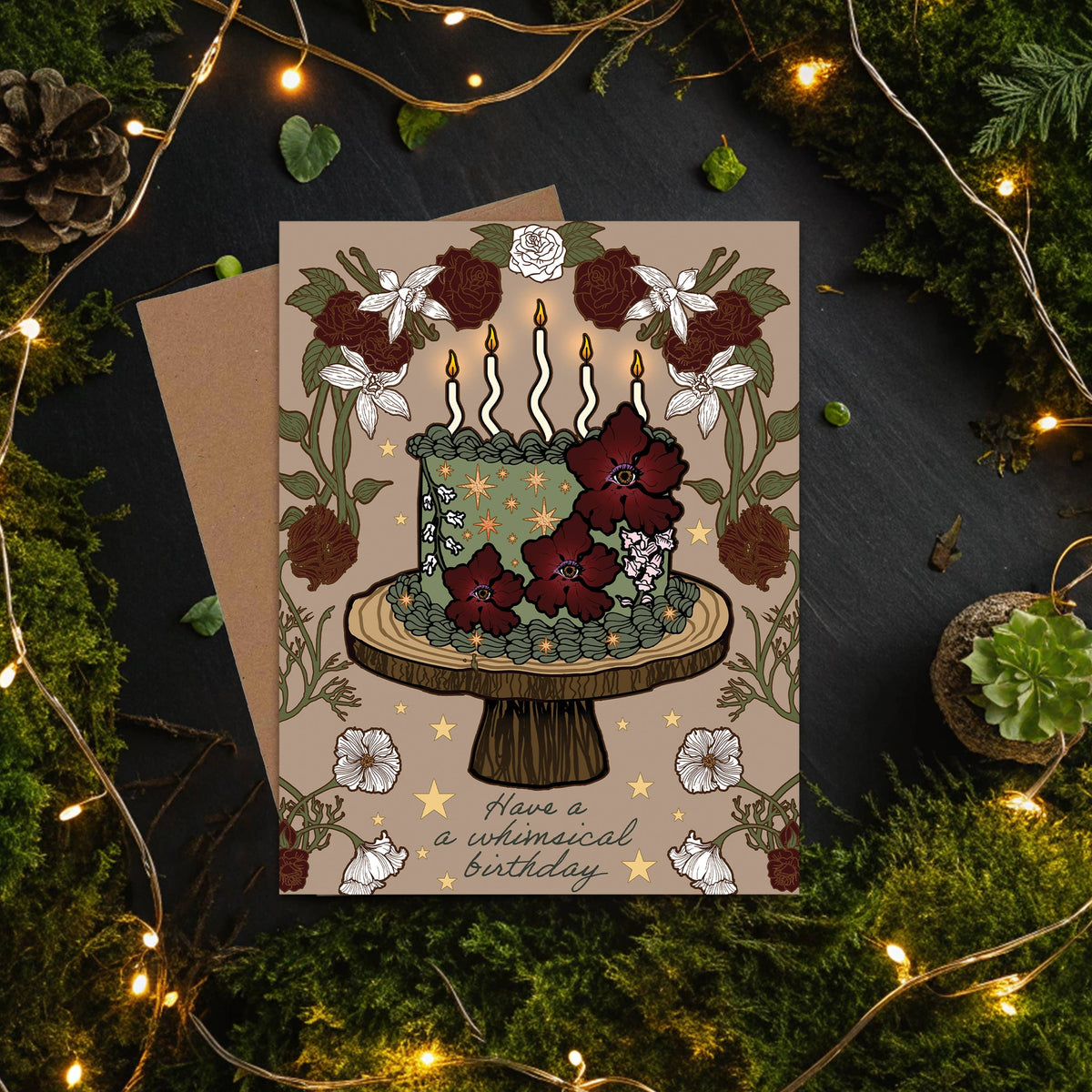 Whimsical Mystical Eye Birthday Card, Set of 6
